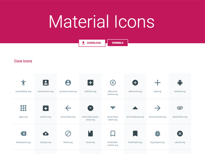 Material Design Icons Windows