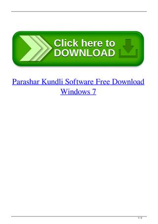 Parashar light kundli software hindi
